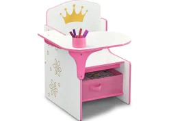 Princess Crown Chair Desk with Storage Bin