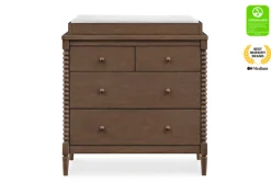 Saint 4 Drawer Dresser with Changing Top and Interlocking Drawers