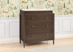 Serena 3 Drawer Dresser with Changing Top and Interlocking Drawers