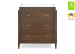 Serena 3 Drawer Dresser with Changing Top and Interlocking Drawers