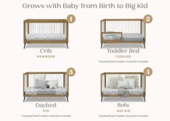 Sloane 4-in-1 Acrylic Convertible Crib