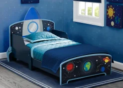 Space Adventures Rocket Ship Wood Toddler Bed
