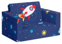 Spaceship Cozee Flip Out Chair - 2-in-1 Convertible Chair to Lounger for Kids