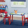 Spidey and His Amazing Friends 4-Piece Toddler Playroom Set – Includes Play Table and 6 Bin Toy Organizer