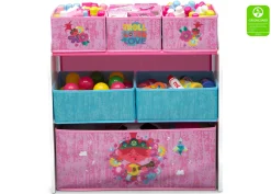Trolls World Tour Design and Store 6 Bin Toy Organizer