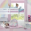 Twin Loft Bed with Guardrail and Ladder