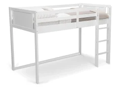 Twin Loft Bed with Guardrail and Ladder