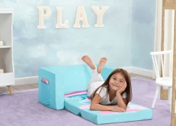 Unicorn Cozee Flip Out Chair - 2-in-1 Convertible Chair to Lounger for Kids