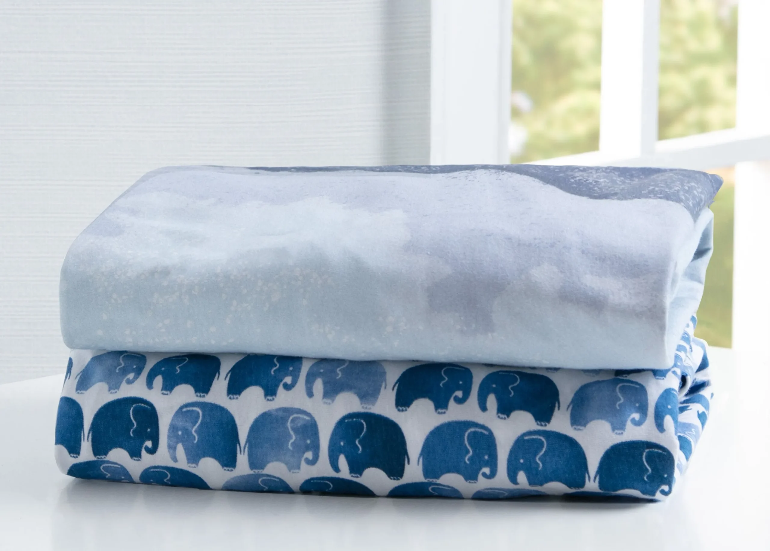 Watercolor Elephant Fitted Crib Sheets - 2 Pack