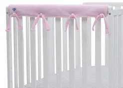 Waterproof Fleece Crib Rail Covers/Protectors for Short Side Rails, 2 Pack